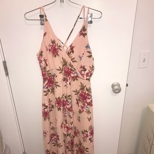 Francesca's pink maxi dress. Size small